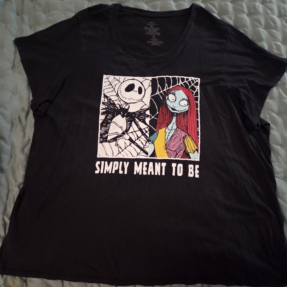 Torrid 6x Disney Nightmare Before Christmas Meant To Be Black Top - Picture 2 of 6
